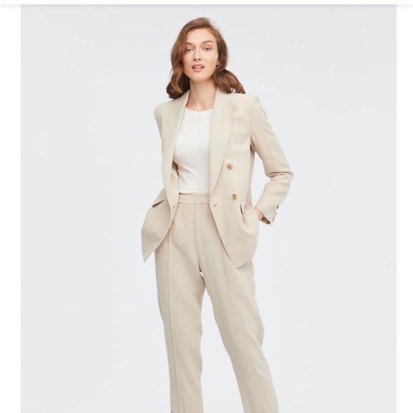 Linen pants in light coffee - Picture 4 of 9